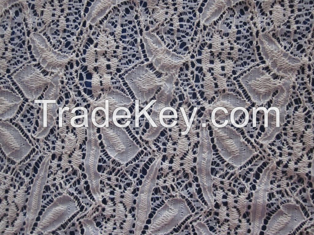 Solid River Cotton Lace Fabric by the Yard Table Runner, Curtain, Pillow, Wedding Lace Fabrics