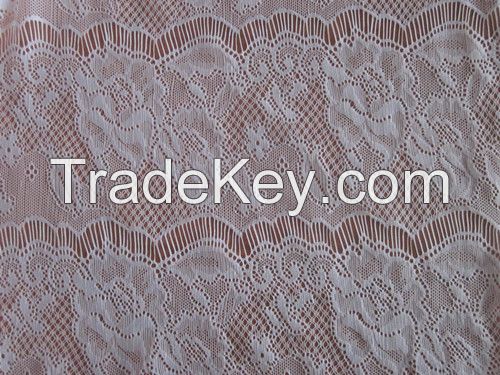 nylon raschel tulle lace fabric for wedding dress