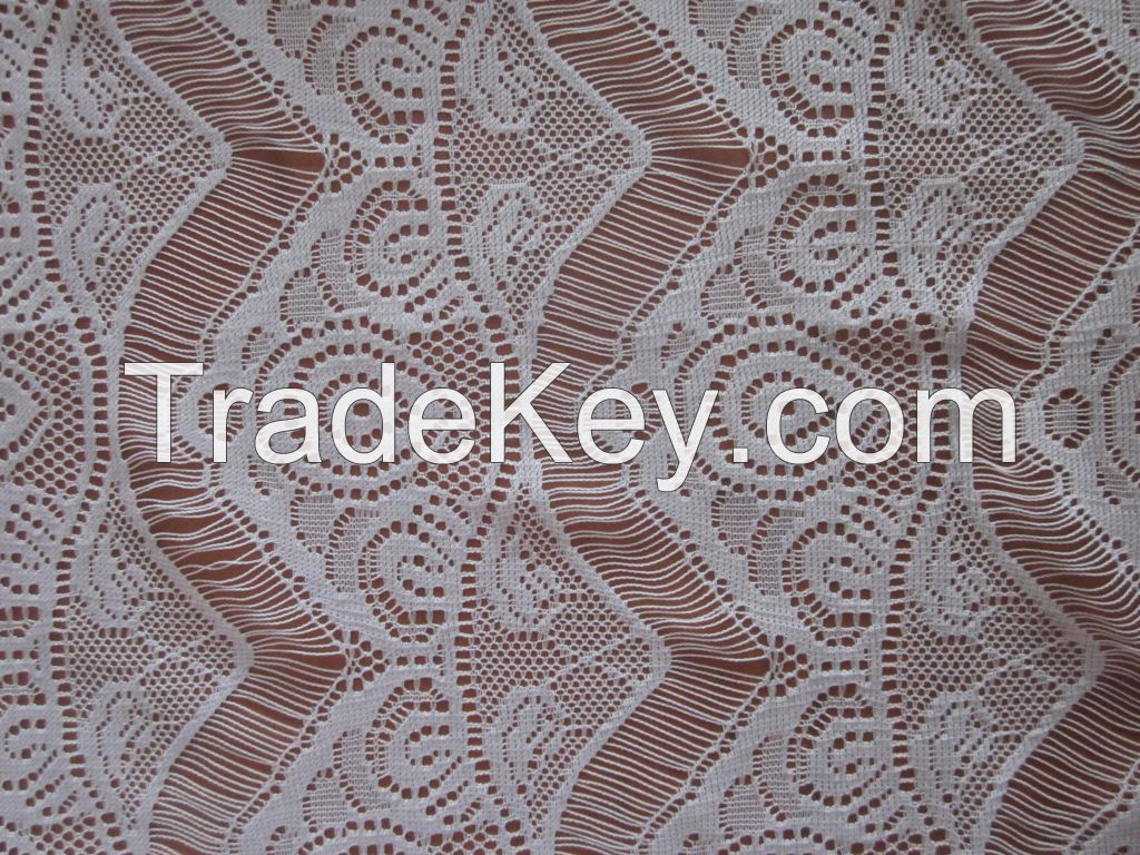 nylon raschel tulle lace fabric for wedding dress