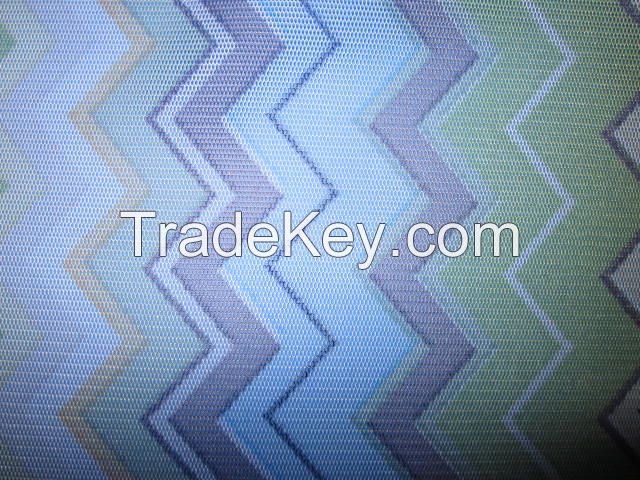 polyester silk screen geometric figure printing mesh fabric