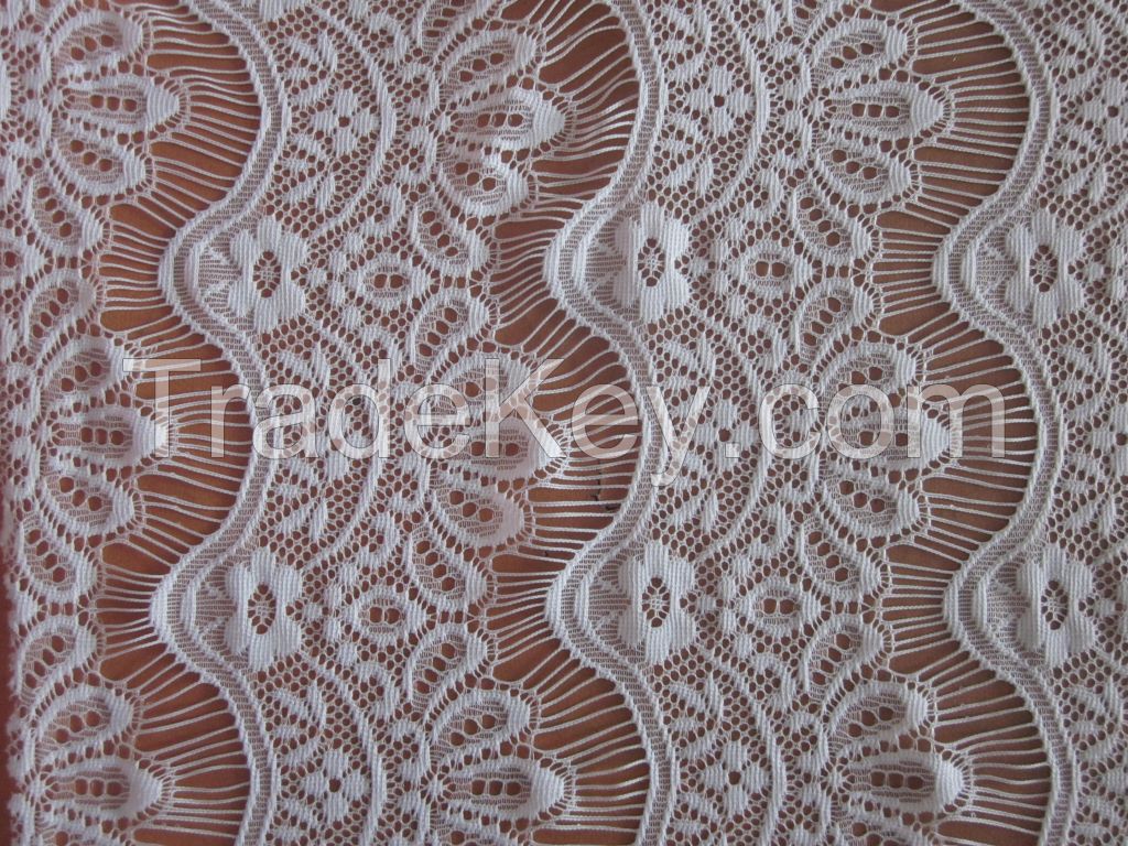 nylon scalloped  guipure eyelash lace in stock textile
