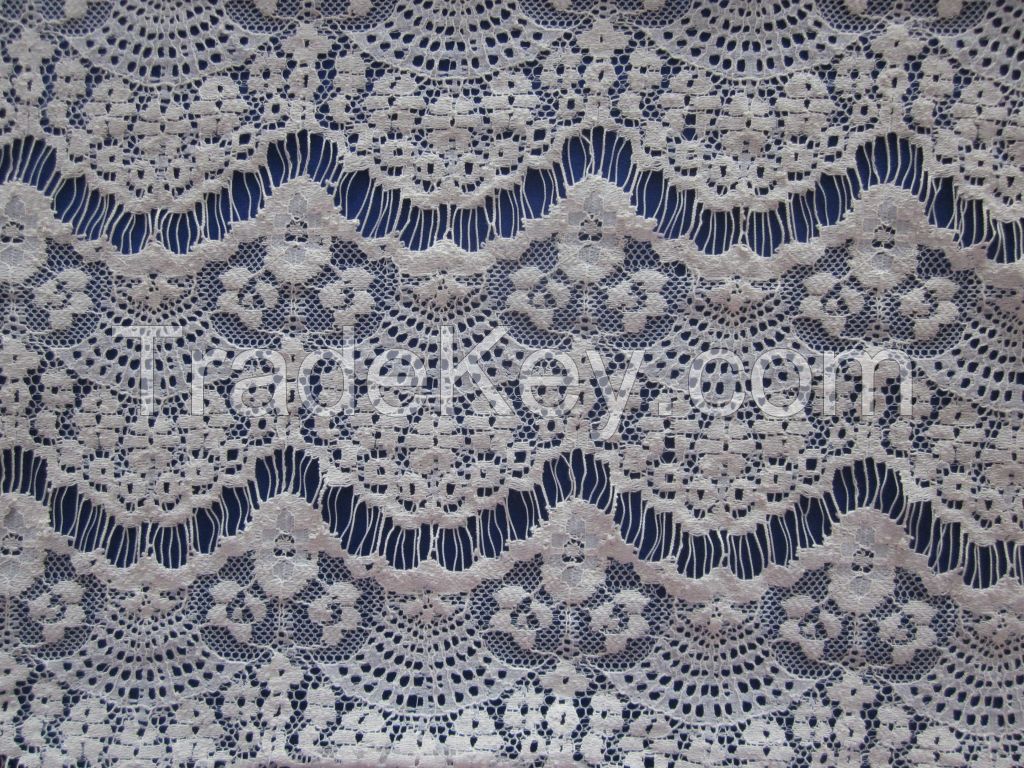 Nylon Cotton Eyelet Lace Fabric Wholesale Floral Wheel Lace