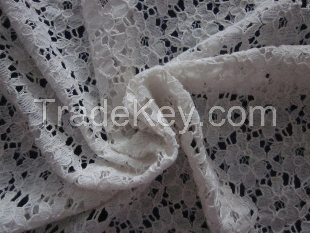 cotton nylon raschel Lace