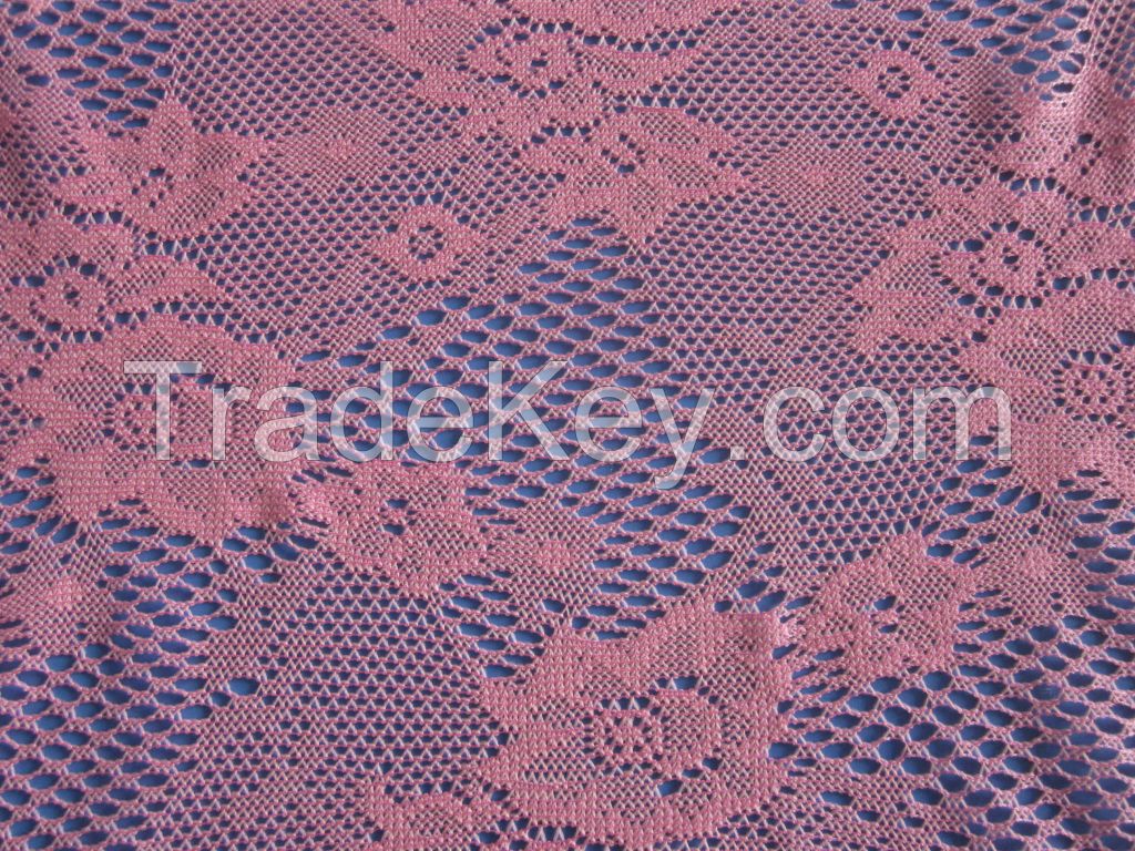 Polyester lace fabric