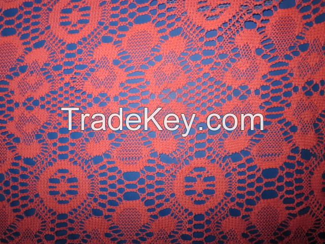 NEW DESIGN 100% polyester crochet fabric for woman clothing