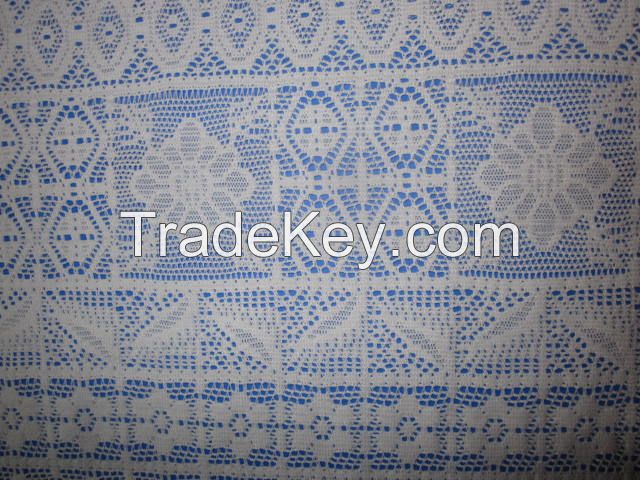 100% polyester crochet lace fabric