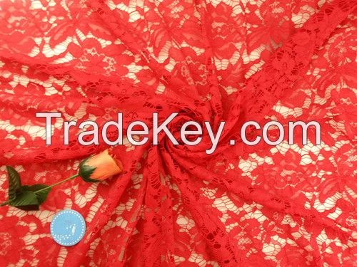 manufacturer new design nylon spandex elastic lace fabric for wedding dress