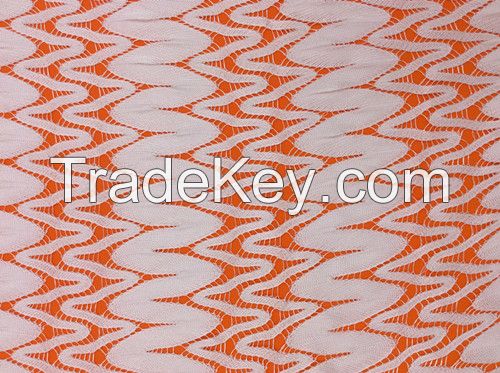 Geometric pattern crochet fabric polyester lace fabric