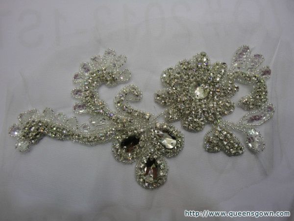 free shipping 2014 wholesale new rhinestone crystal hair diamonds crown iron for head hair beaded applique trim