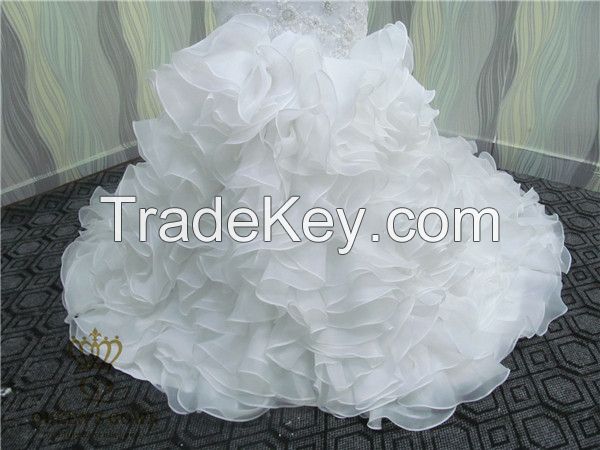 Bra Lace and  organza bridal wedding dress, tailored factory outlets
