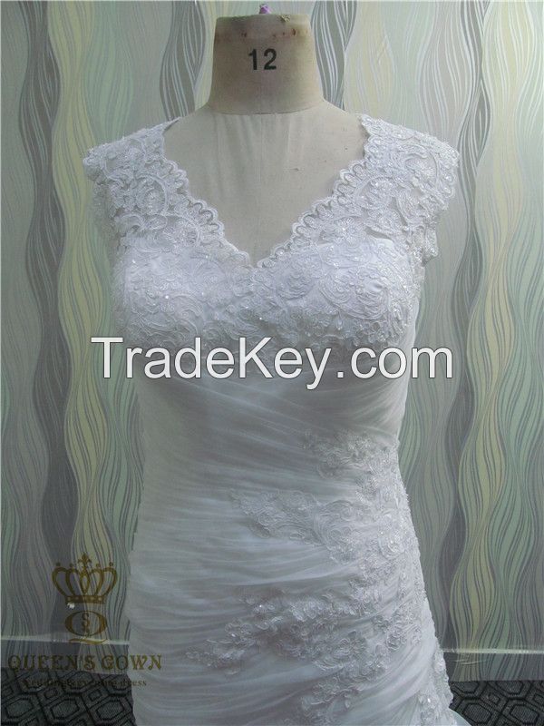The new heavy hand-beaded bride wedding dress, tailored factory outlets
