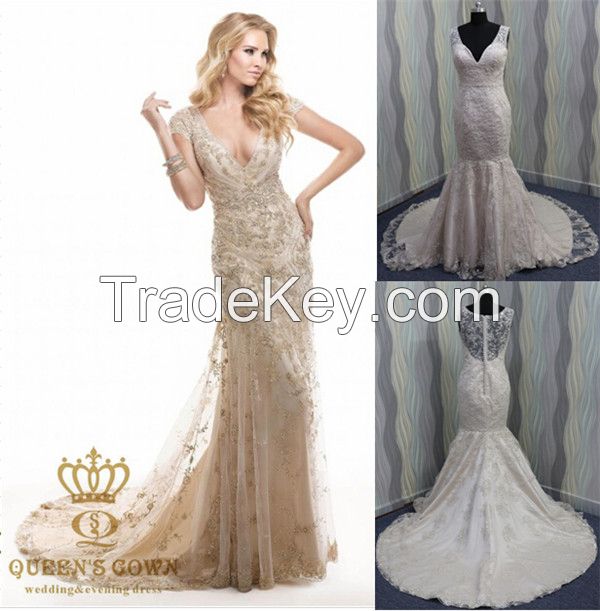  The new Lace Mermaid Wedding Dress bridesmail dress