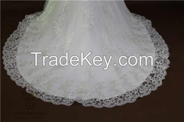 Handmade lace bride wedding dress High Quality Cheap Price wedding dresses Sister Dress