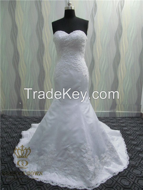 Heavy hand-beaded bride wedding dress, tailored factory outlets