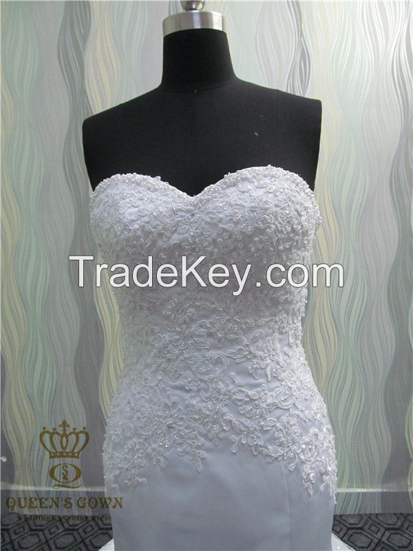 Heavy hand-beaded bride wedding dress, tailored factory outlets