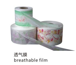 Breathable film for diaper and napkin