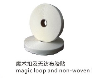 Magic loop and non-woven tape