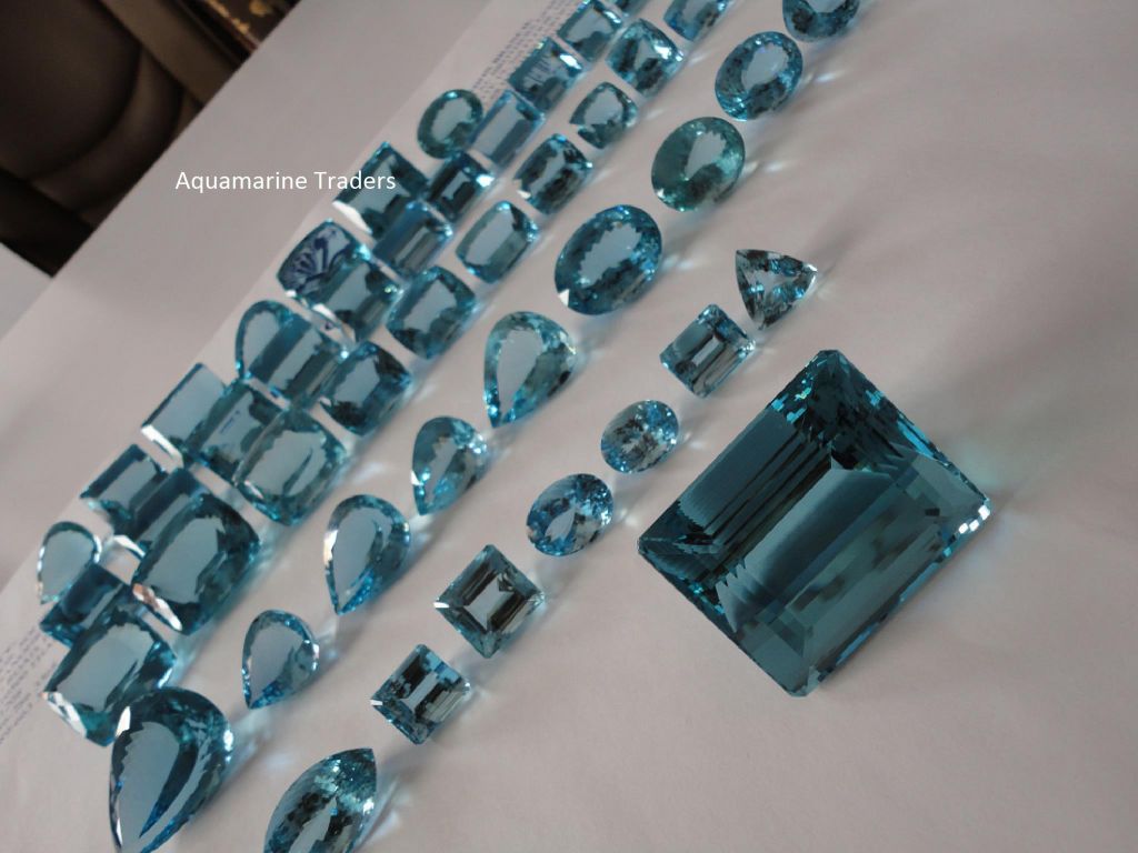 Natural Aquamarine Cut Stone, Top Grade Aquamarine, AAA Blue Aquamarin