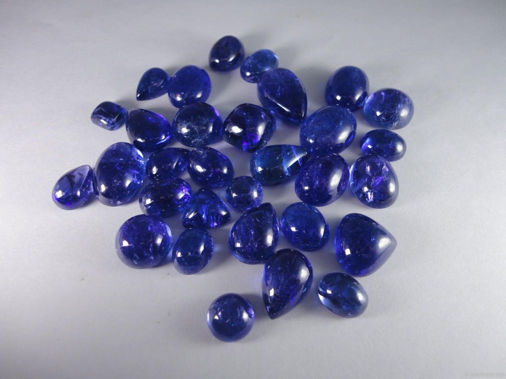 Natural Tanzanite Cabochons, Top Grade Tanzanite, AAA Tanzanite