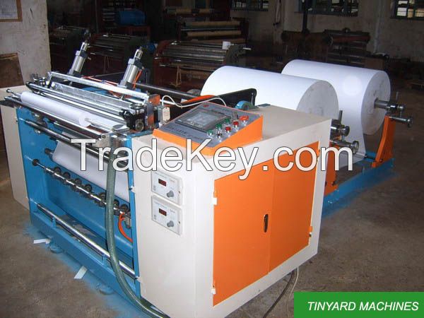 Cash register paper roll slitting machine