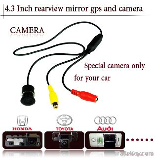4.3inch car rearview mirror gps with car camera