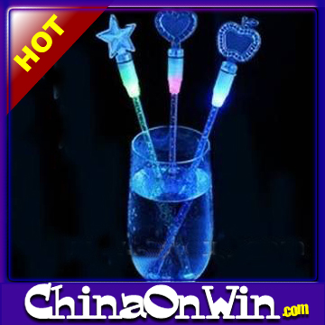 plastic led drinking stirrer