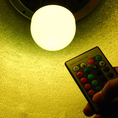 RGB Color Changing LED Light Bulb - 180lumens