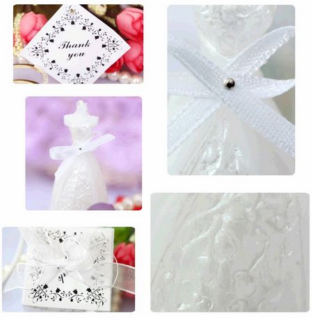 Elegant Wedding Dress Candle Wedding Birthday Party Gifts