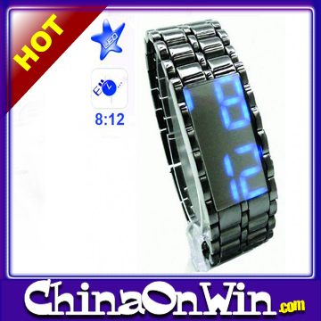 Mirror Iron Samurai LED Watch Bracelet