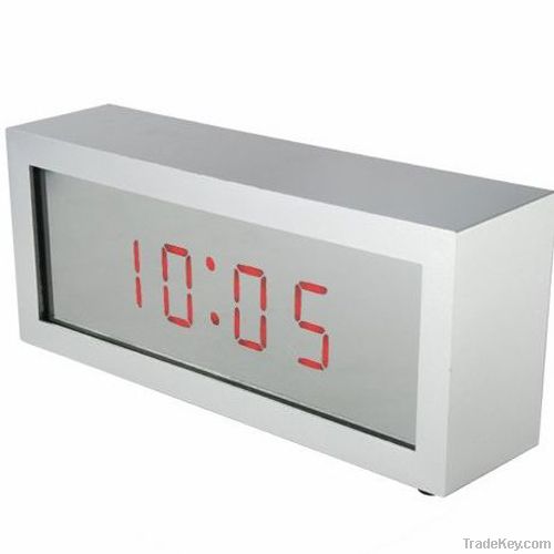 Mirror Faced Clock with Alarm and LED display