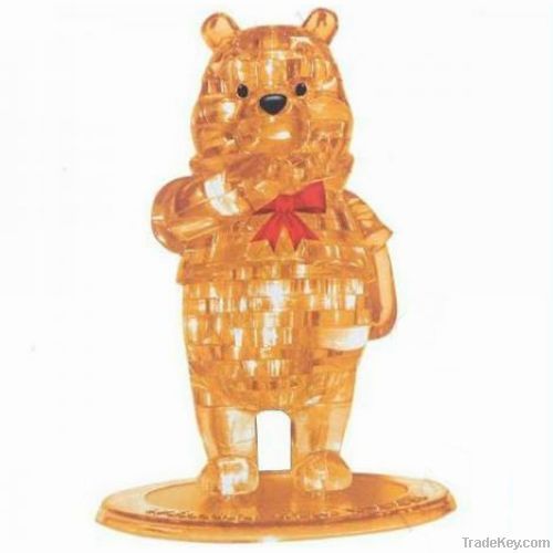 New Lovely 3D Winnie Bear Pooh and Mickey Crystal Jigsaw Puzzle IQ Toy