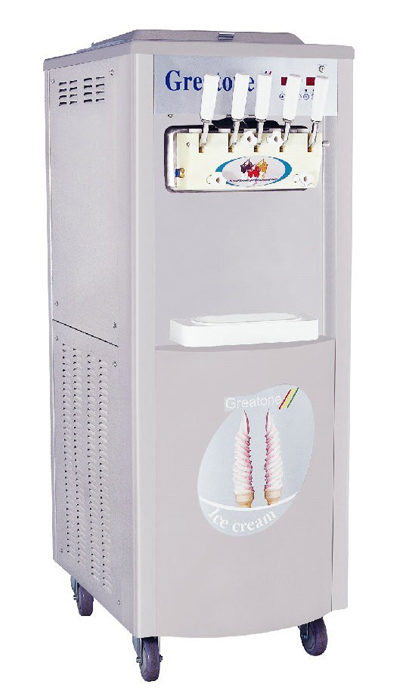 Soft colorful ice cream machine