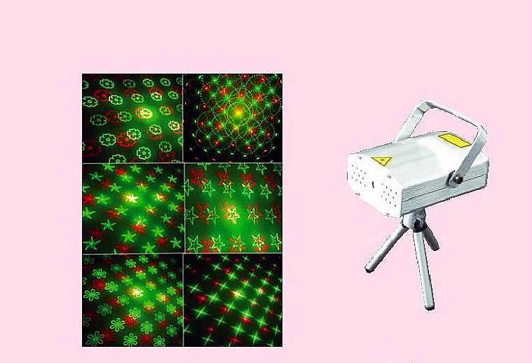 Mini RG laser party light with 8 changable patterns