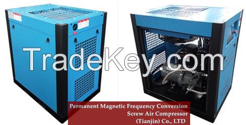 Permanent magnetic frequency conversion screw air compressor