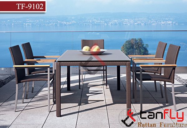 TF9102Garden dining set/rattan dining chair &amp; table