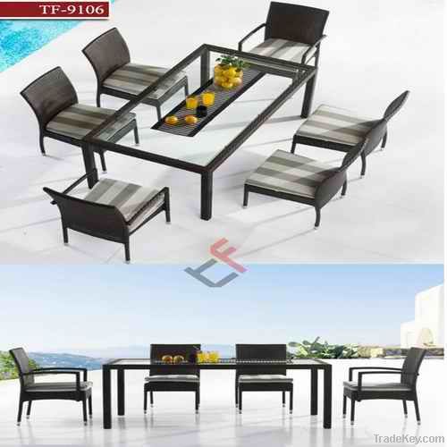 Morden wicker rattan table furniture