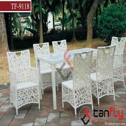 Patio wicker rattan garden table set