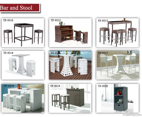 rattan bar set furniture