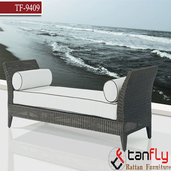 wicker rattan chaise sun lounge