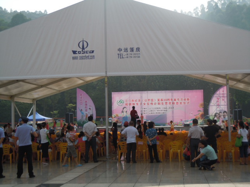 event tent with aluminium profile and PVC polyster textile