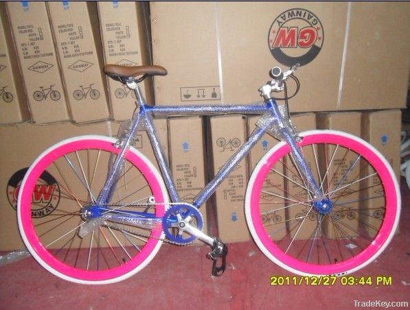 Fixie Track Bike, Fixed Gear Single Speed Bicycle