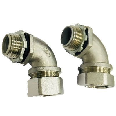 90 Degree liquid tight flexible conduit connectors