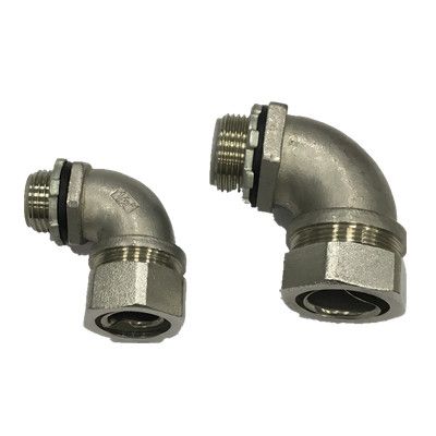 90 Degree liquid tight flexible conduit connectors