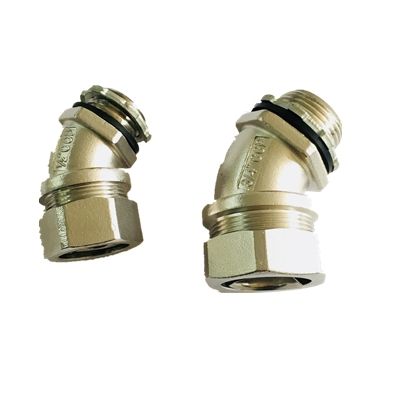 45 Degree liquid tight flexible conduit connectors