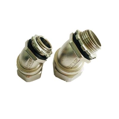45 Degree stainless steel liquid tight conduit connector