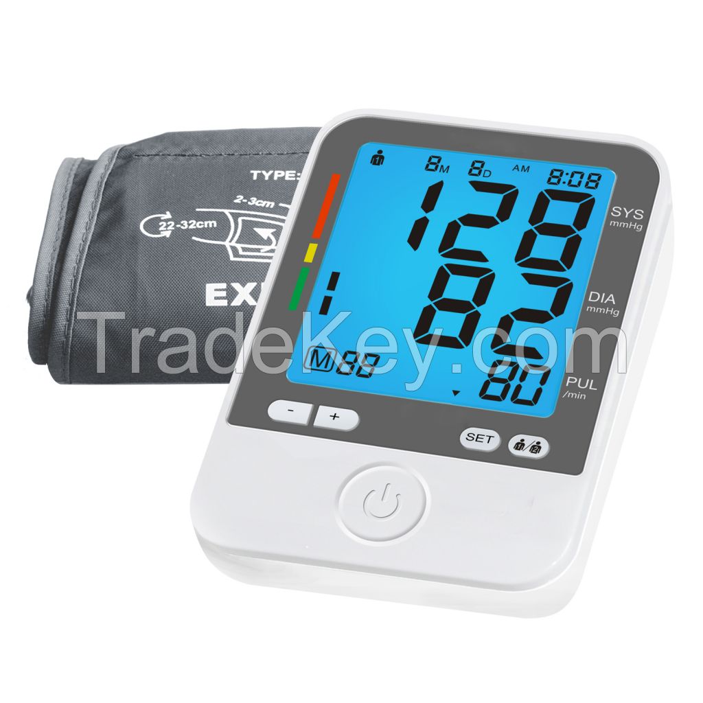 Upper arm blood pressure monitor with Backlight