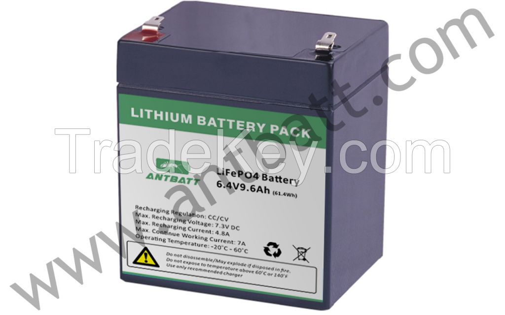 LiFePO4 6.4V 9.6Ah Solar Light Battery