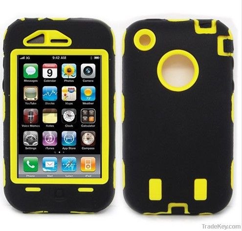 Armor Combo Case For iPhone 3G PC+Silicone