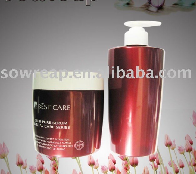 500ml shampoo bottle, PET bottle and 300g cosmetic jar