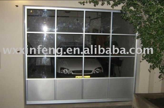 sectional garage door-glass tansparent door